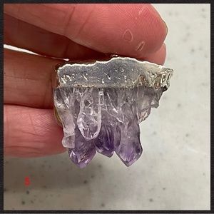 Natural Amethyst Slice Pendant